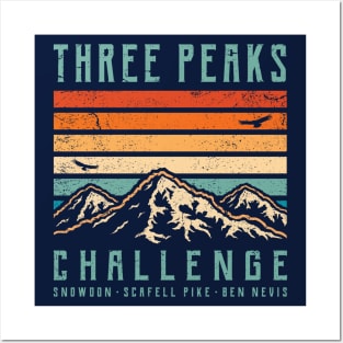 3 Peaks Challenge - Retro Posters and Art
